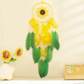 Sunflower Crochet Dreamcatcher – Handmade Boho Wall Hanging for Bright & Cheerful Spaces