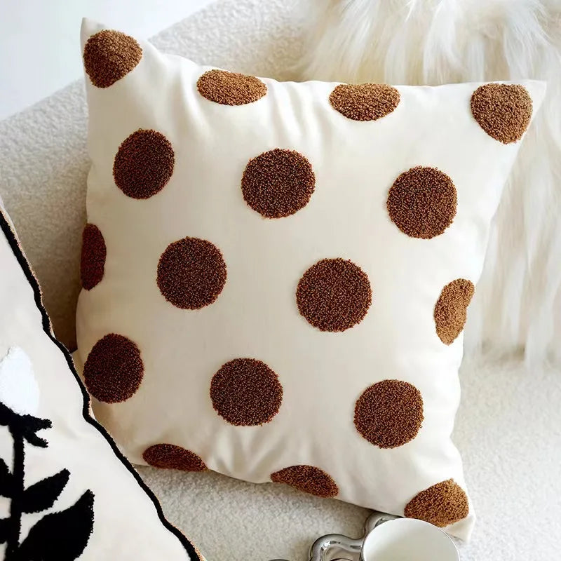 Vintage Nordic Throw Pillow Cover – Block Shapes