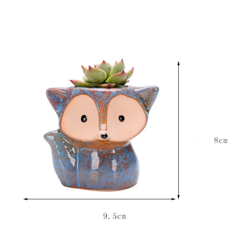 Ceramic Fox Succulent Planter