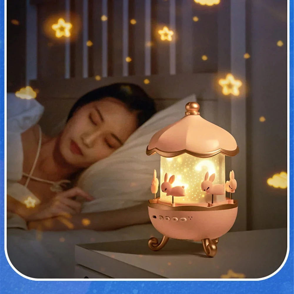🌙 Kids Night Light Projector – USB Rechargeable LED Lamp