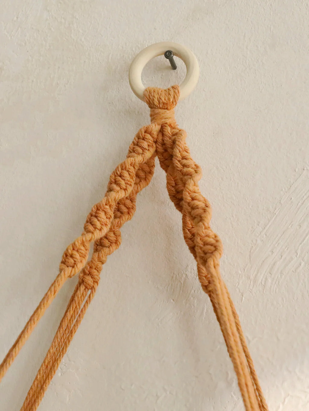 Boho Macrame Floating Wall Shelf with Leaf Tassels