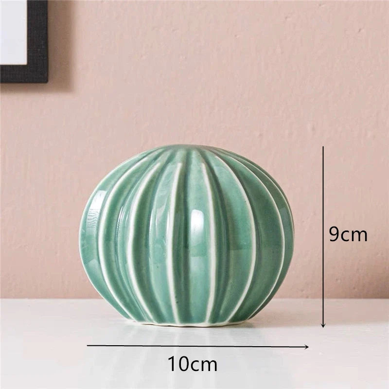 Ceramic Cactus Decorative Sculpture