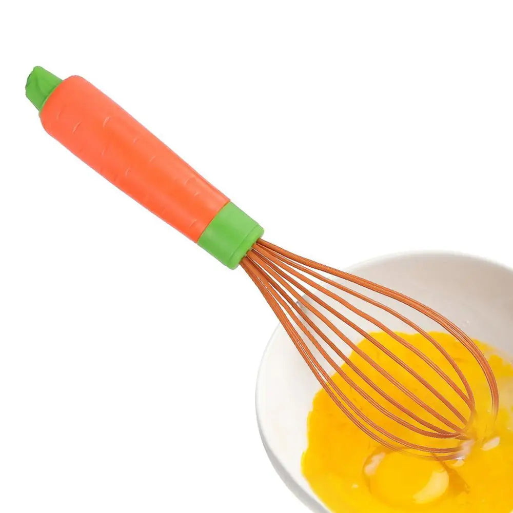 Silicone Whisk For Mixing Heat Resistant Egg Whisks Silicone Balloon Whisk Handle Beater Blender For Non-Stick Cookware Safe Non