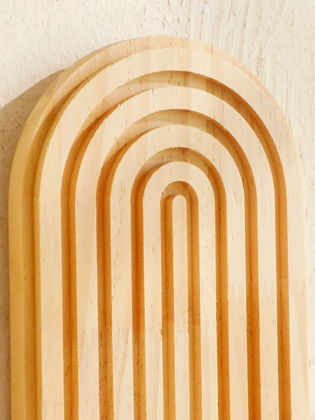 Boho Style Wooden Wall Shelf - Geometric Wall Mounted Shelves, Natural Wood Finish, Modern Home Decor, Plant Holder Circle