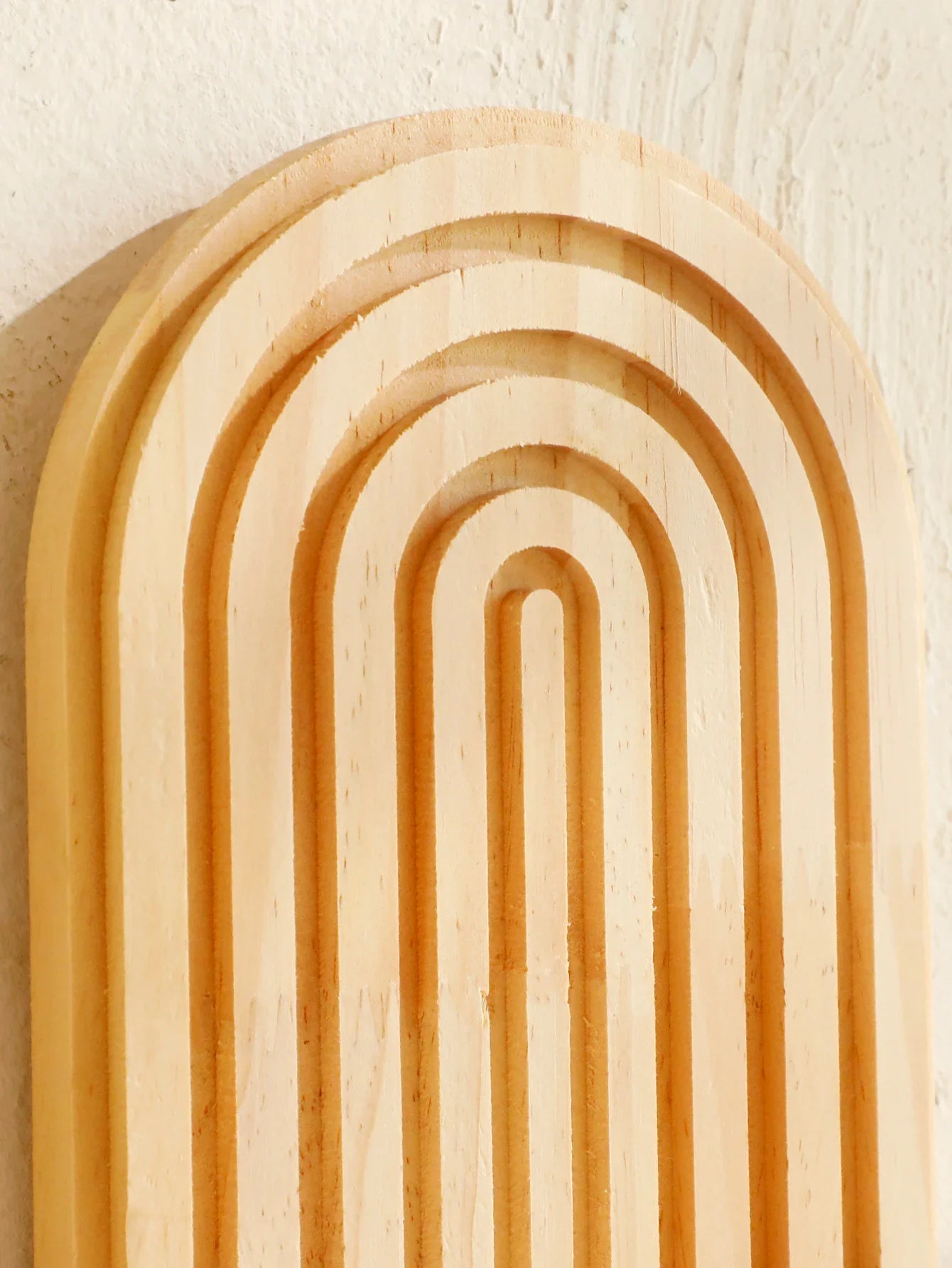 Boho Style Wooden Wall Shelf - Geometric Wall Mounted Shelves, Natural Wood Finish, Modern Home Decor, Plant Holder Circle