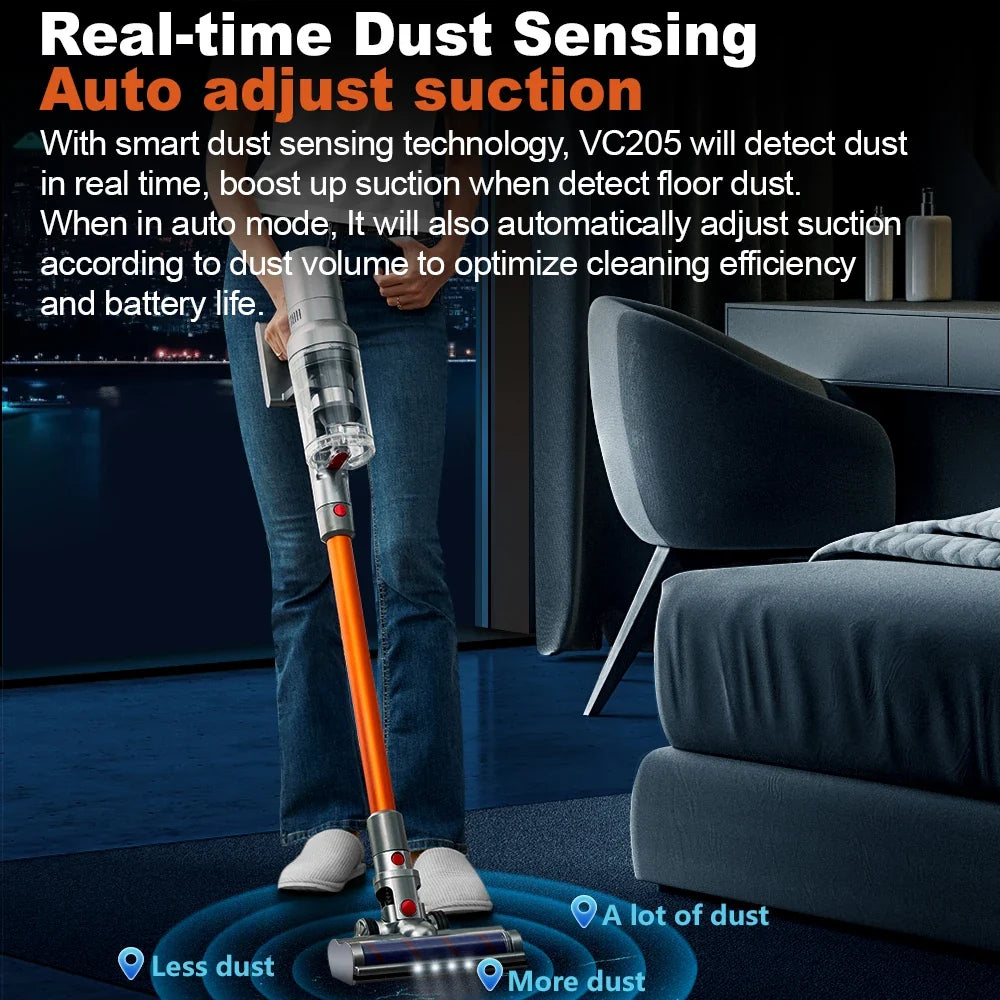 🌀 Smart Cordless Stick Vacuum Cleaner – 27,000Pa with LCD