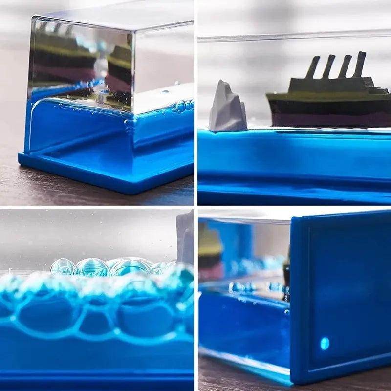 Cruise Ship Decoration Toy Fluid Drift Bottle Titanic Creative Ship