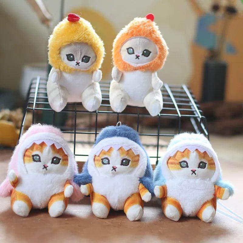 Shark Cat Fried Shrimp Plush Toy Keychain