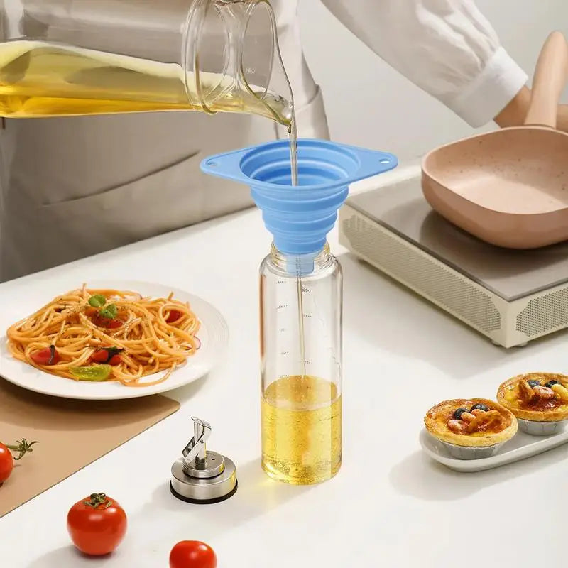Household Foldable Funnel Silicone telescopic Portable Funnels for Fuel Hopper Beer Oil Easy to clean Kitchen Accessories Tools