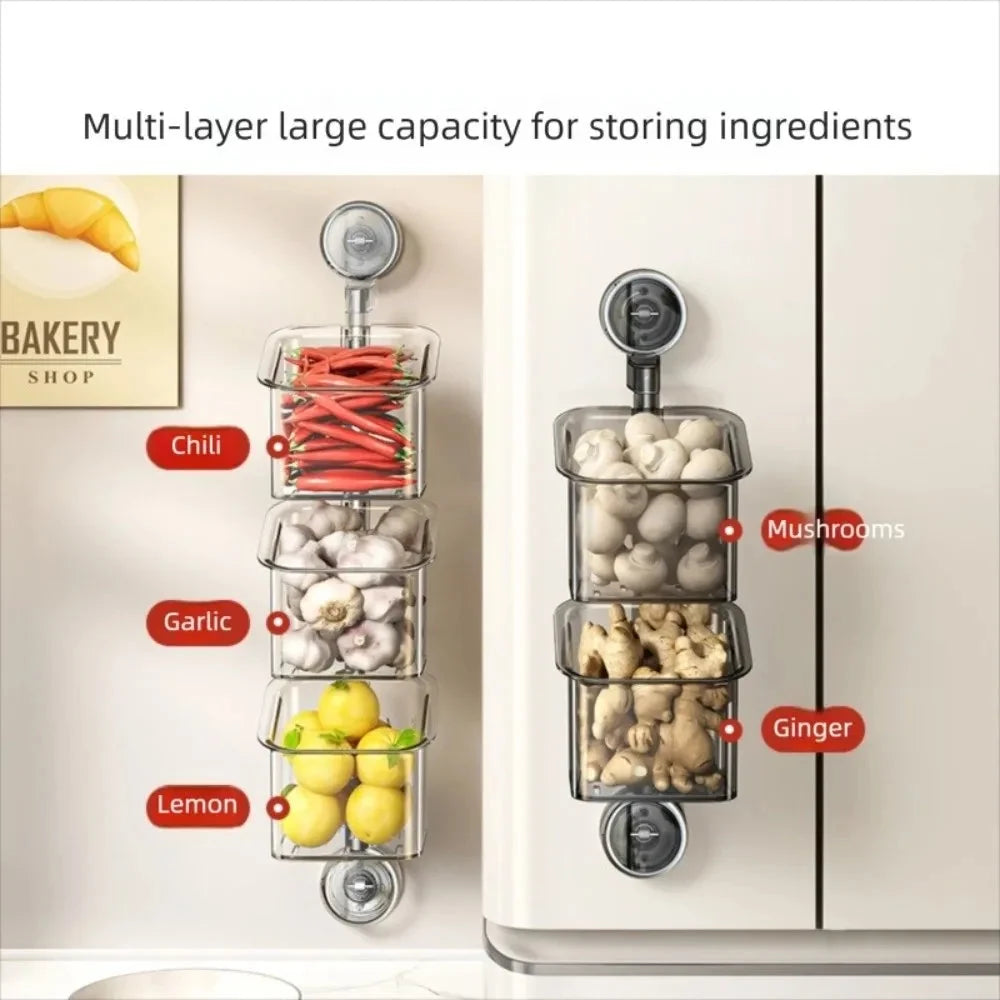 🧼 Wall-Mounted Rotatable Storage Basket