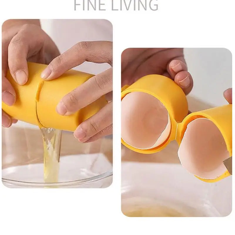 Egg Sheller & Opener Tool – Egg Beater and Separator for Boiled or Raw Eggs, Easy Peeler Kitchen Gadget for Baking & Cooking