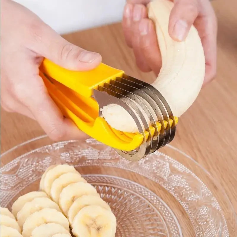 Creative Banana Slicer & Sausage Slicer – Stainless Steel Fruit Cutter