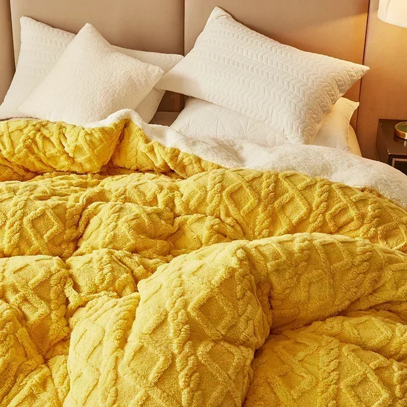 Plush Duvet Cover & Blanket – Cozy Winter Cashmere-Feel Quilt
