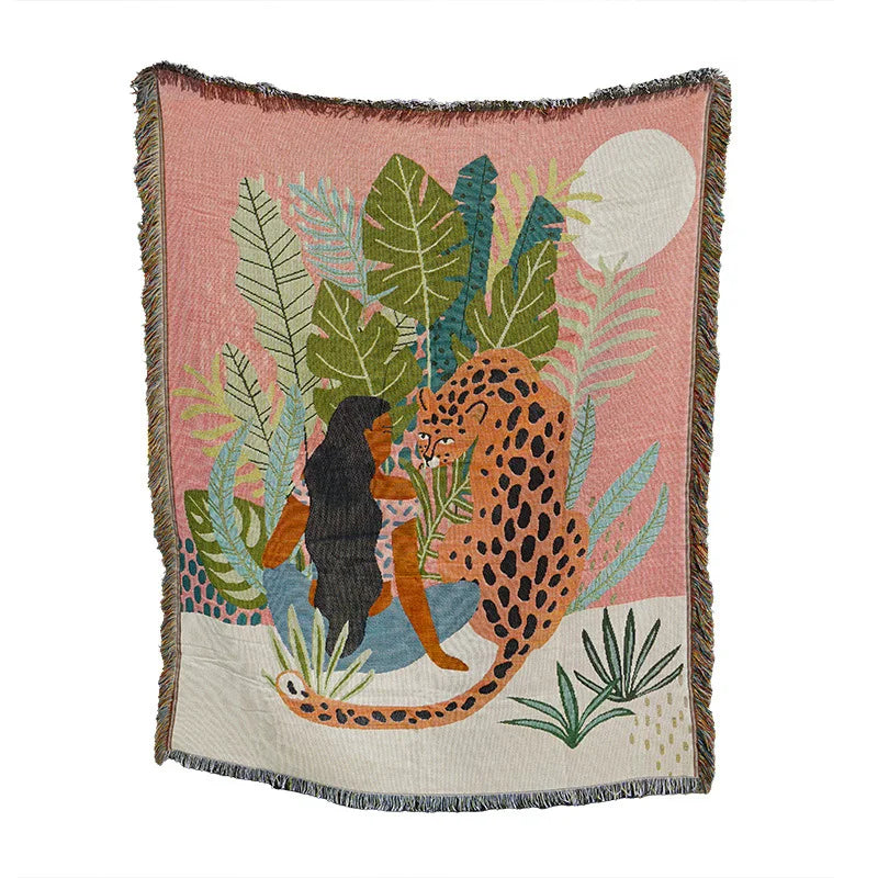 Boho Tassel Throw Blanket