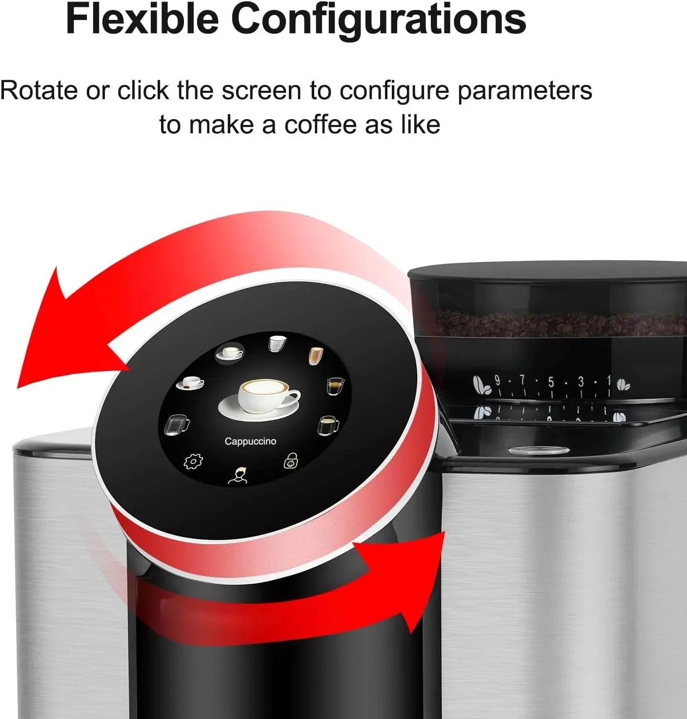 Fully Automatic Espresso Machine Bean-to-Cup Coffee Maker