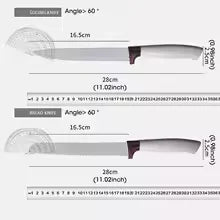 19-piece multi-functional kitchen knife set with scissors and cutting board