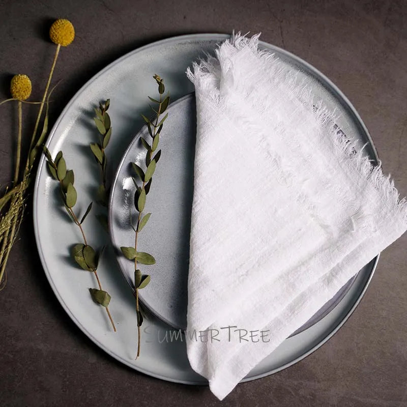 Rustic Cotton Gauze Reusable Napkin – Boho Kitchen & Table Decor - Rust