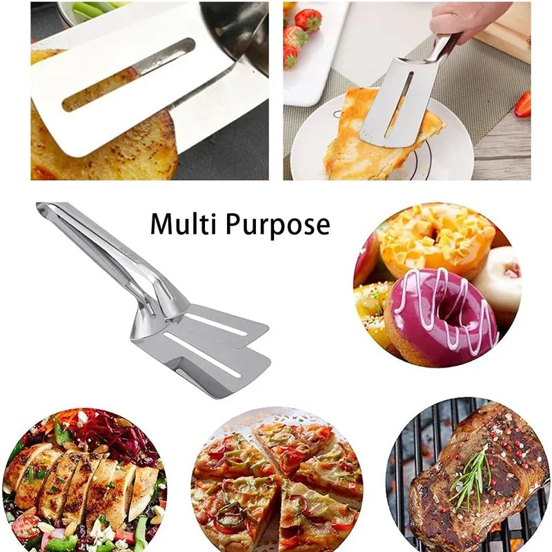 1-Pack Heavy Duty Steak Tongs - Thanksgiving Turkey Flipper & Holiday Grill Master Tool