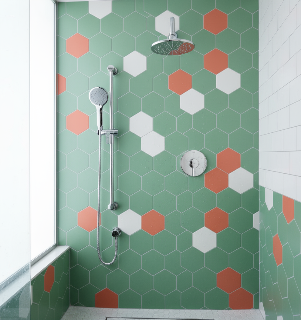 Riobel 30 Round Shower Kit: 2-Way System with Hand Shower and Shower Head