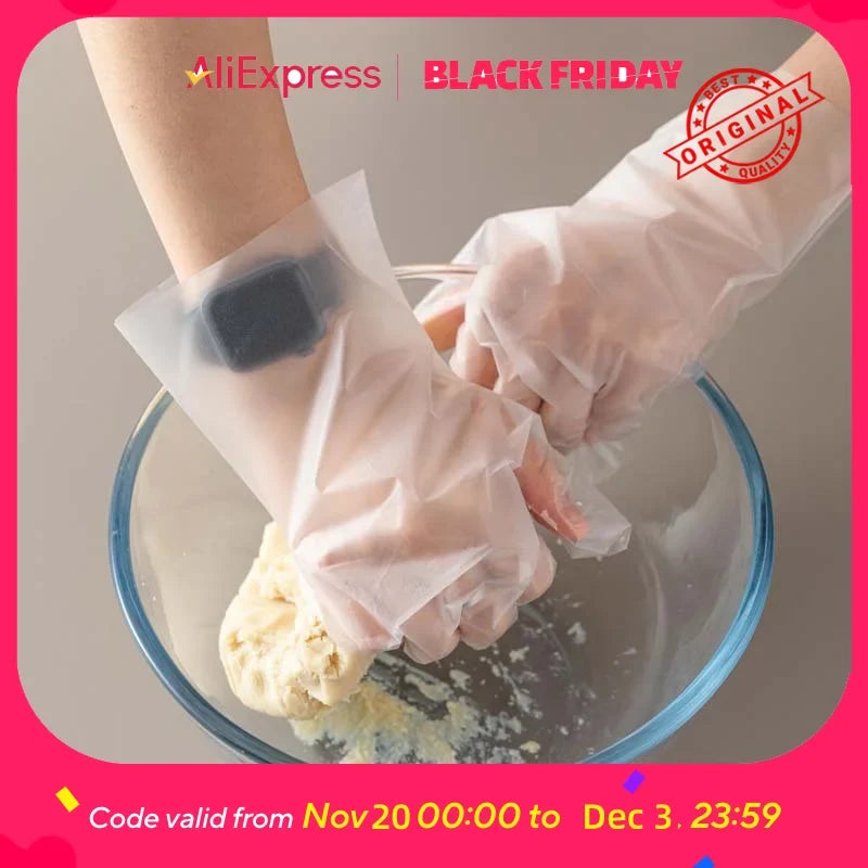 Disposable Clear TPE Gloves – Oil-Resistant, Food-Handling Gloves for Cooking, Cleaning & Meals, Latex-Free & Powder-Free
