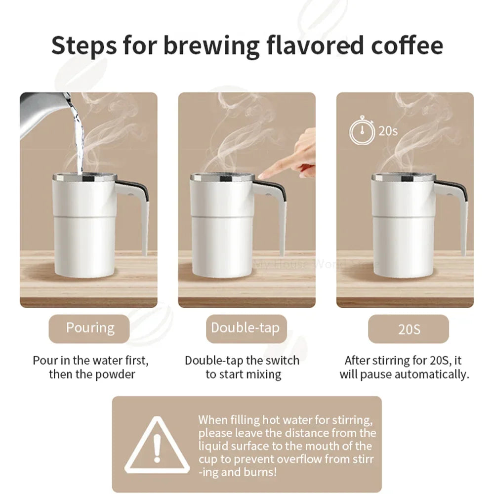 Automatic Self-Stirring Mug with Temperature Display