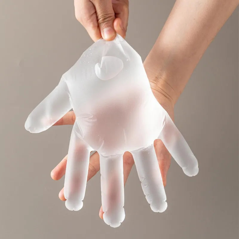 Disposable Clear TPE Gloves – Oil-Resistant, Food-Handling Gloves for Cooking, Cleaning & Meals, Latex-Free & Powder-Free