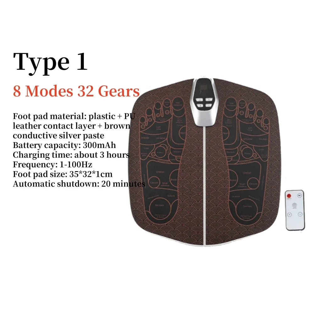 🦶 3D Foot Massage Mat – USB Rechargeable Electric Leg Massager