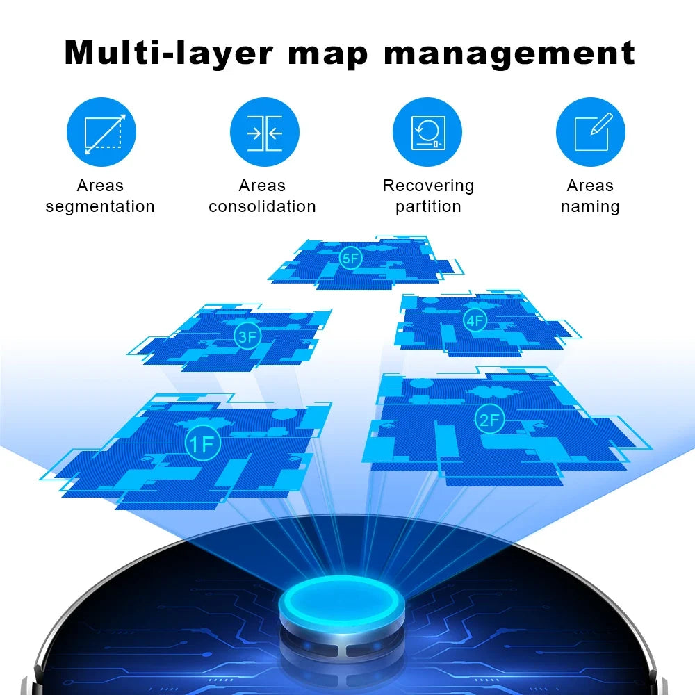 Smart Robot Vacuum Cleaner with Laser Navigation