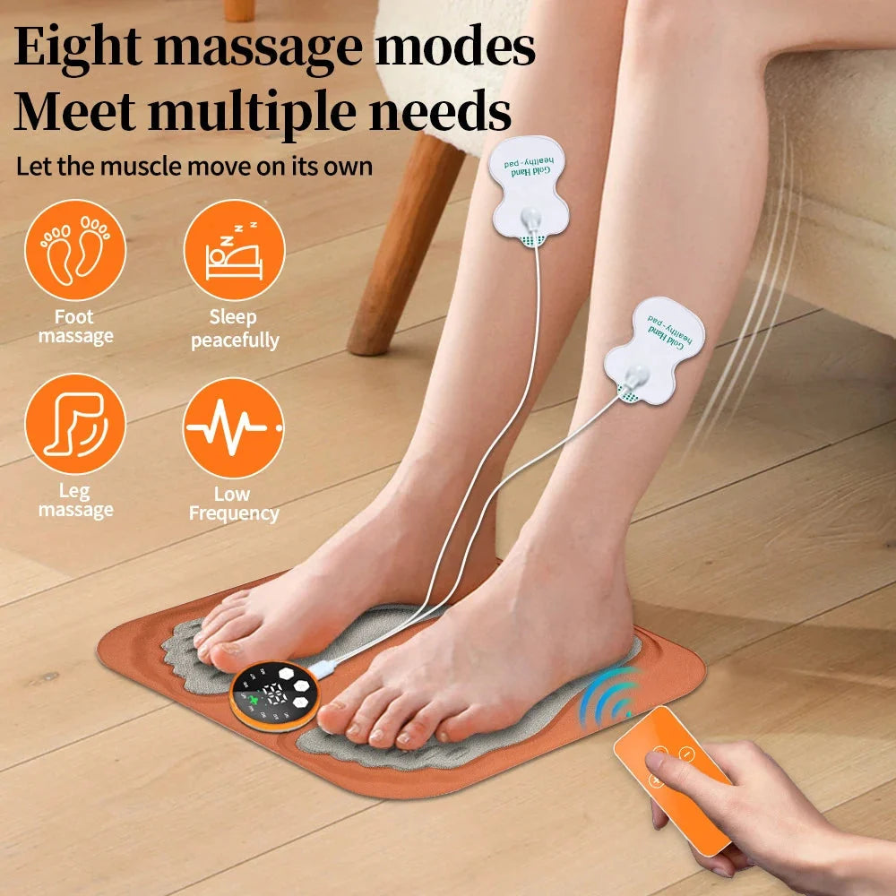 🦶 3D Foot Massage Mat – USB Rechargeable Electric Leg Massager