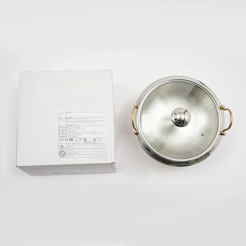 24cm/9.45in Buffet Chafing Dish, Round Chafing Dish, Chafing Dish With Lid, BBQ Tool, For Wedding, Kitchen, Party Decoration