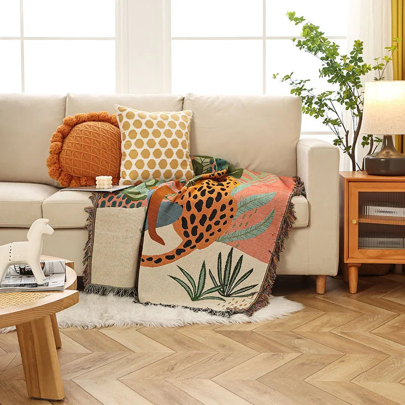 Boho Tassel Throw Blanket