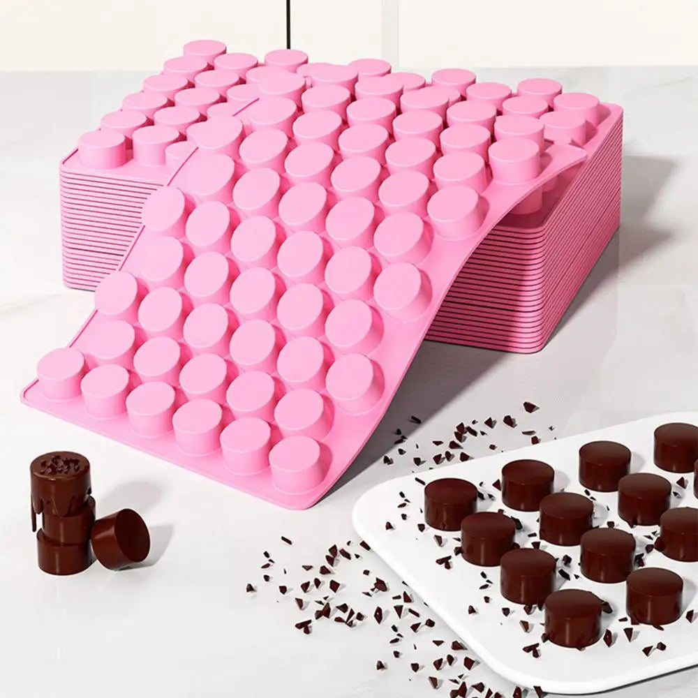 55-Cavity Small Silicone Cylinder Mold – Non-Stick Homemade Cupcake, Wax & Resin Mold for Baking, Crafts & DIY Projects