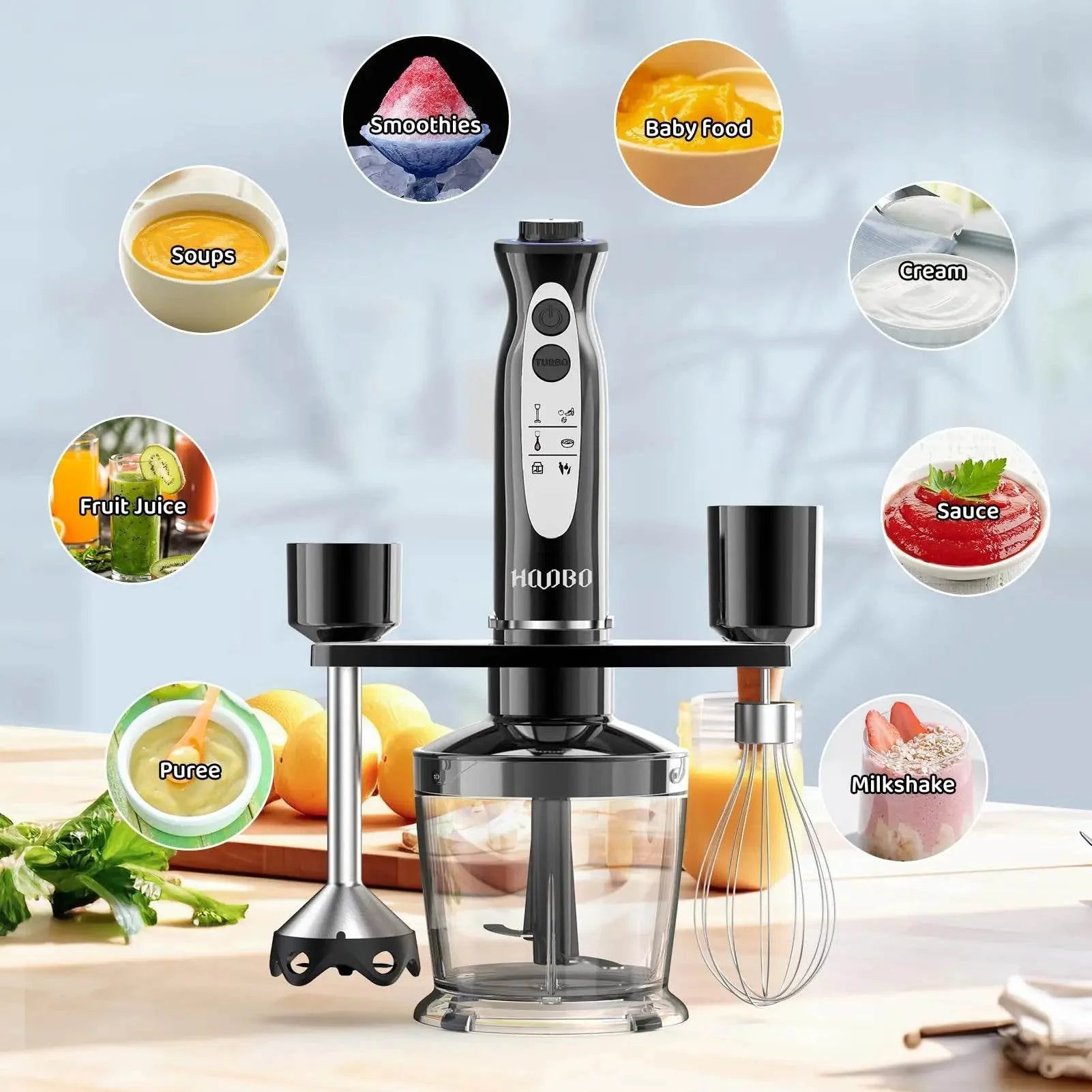 Handheld Immersion Blender – 1000W Stick Blender
