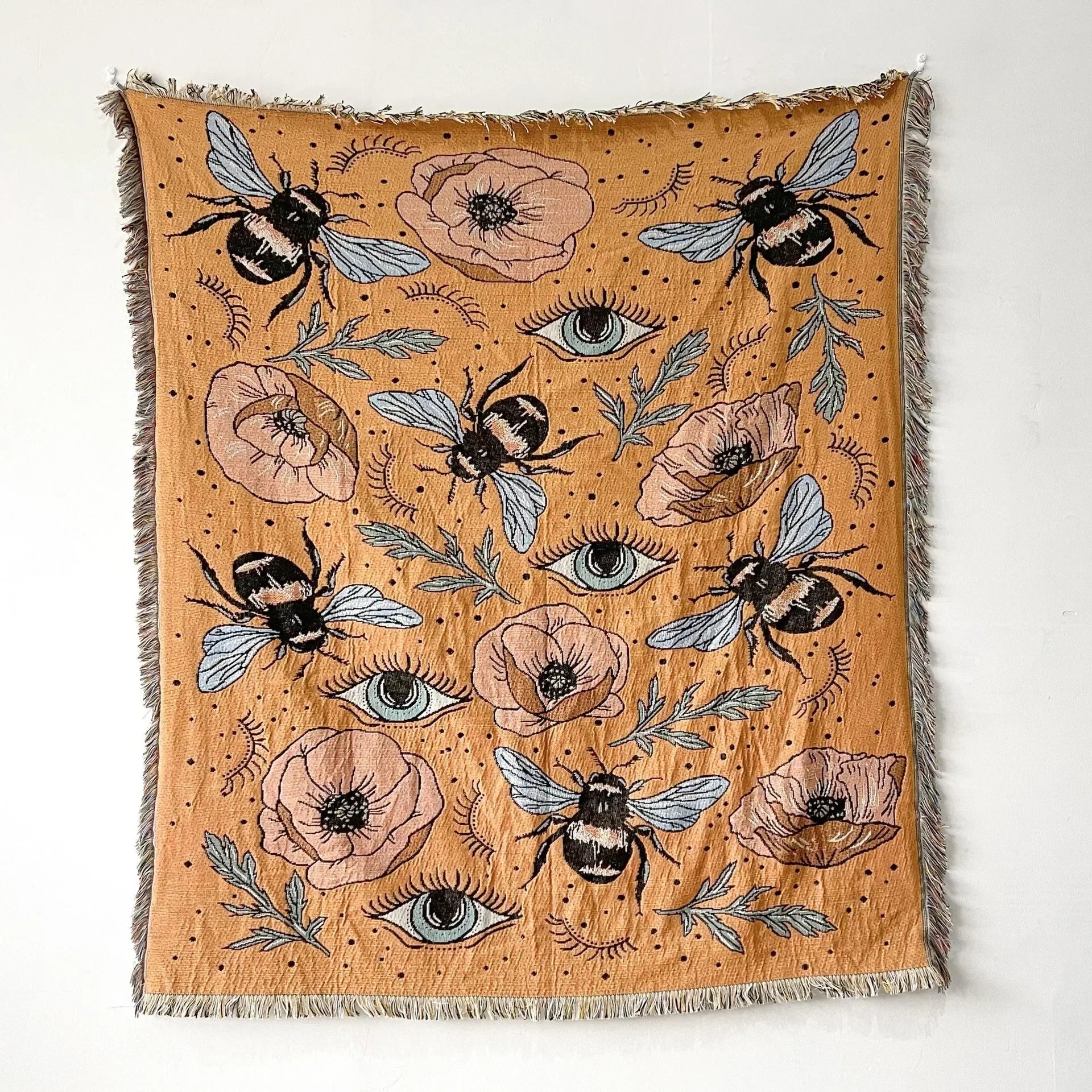 Boho Celestial & Nature-Inspired Woven Throw Blanket
