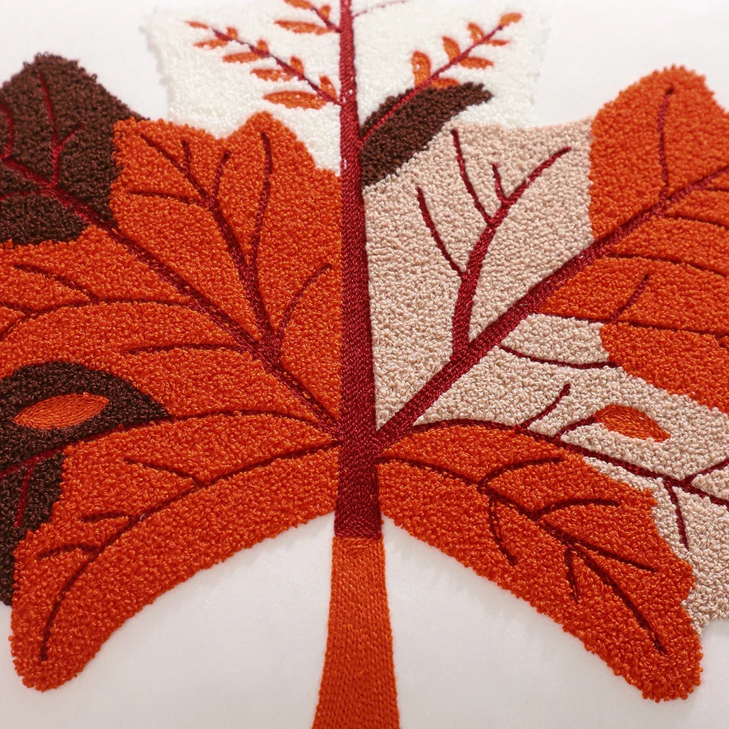 Autumn Embroidered Velvet Throw Cushion Case