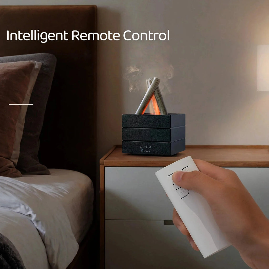 🔥 280ml Flame Aroma Diffuser – USB Humidifier with Remote & LED Light