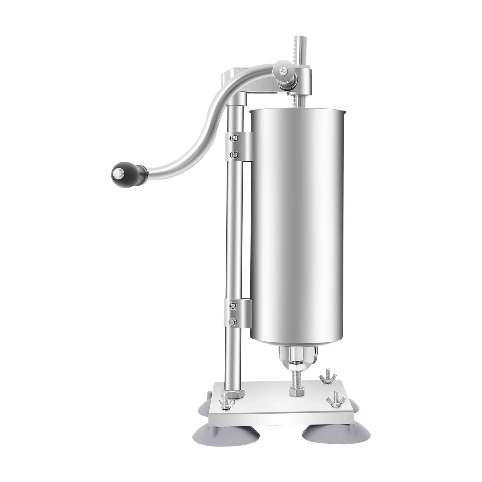 3L Vertical Manual Sausage Stuffer Machine – Stainless Steel Sausage Maker with 4 Steel & 7 PE Tubes
