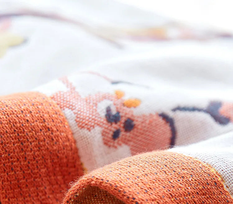 Cotton Gauze Floral Bath Towel