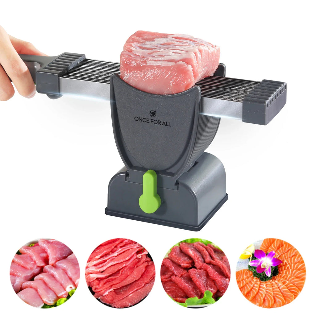 Manual Meat Slicer & Cleaver Set – Slice Strip & Cube Fresh Meat