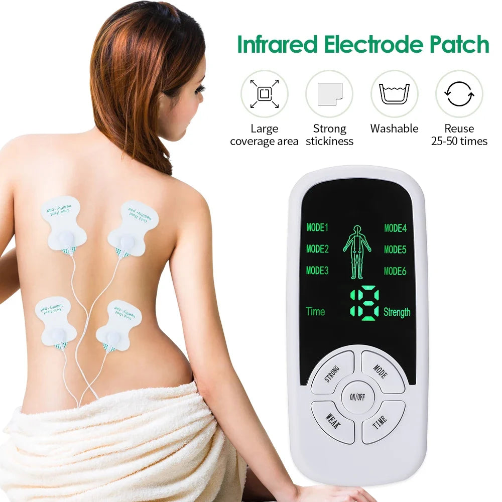 6 Modes TENS Electric Massager Muscle Relax Device