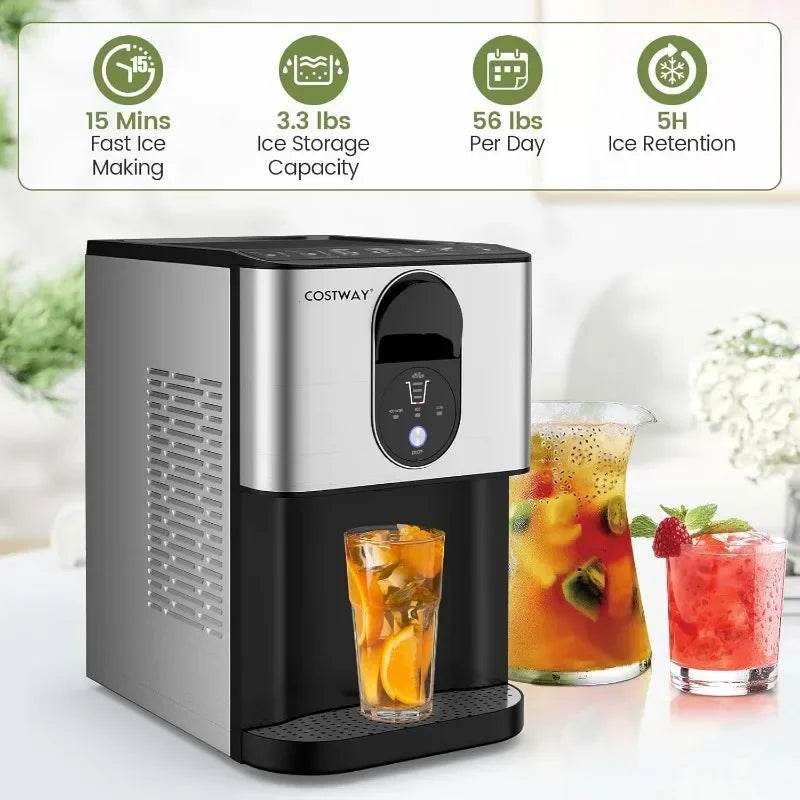 Countertop Nugget Ice Maker with Self-Dispensing