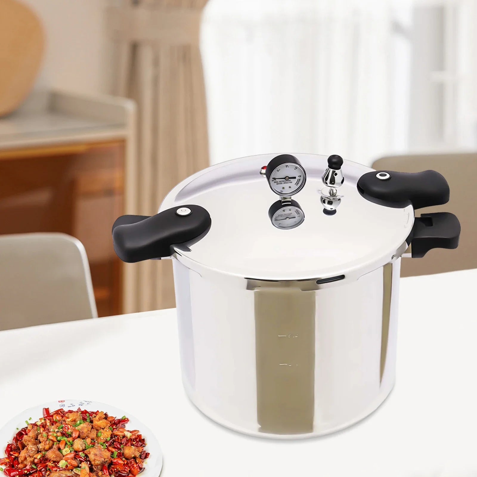 22L Commercial Stainless Steel Pressure Cooker – 90KPa Explosion-Proof Large Capacity Pot for Gas Stoves