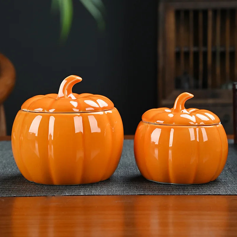 Ceramic Pumpkin Jar