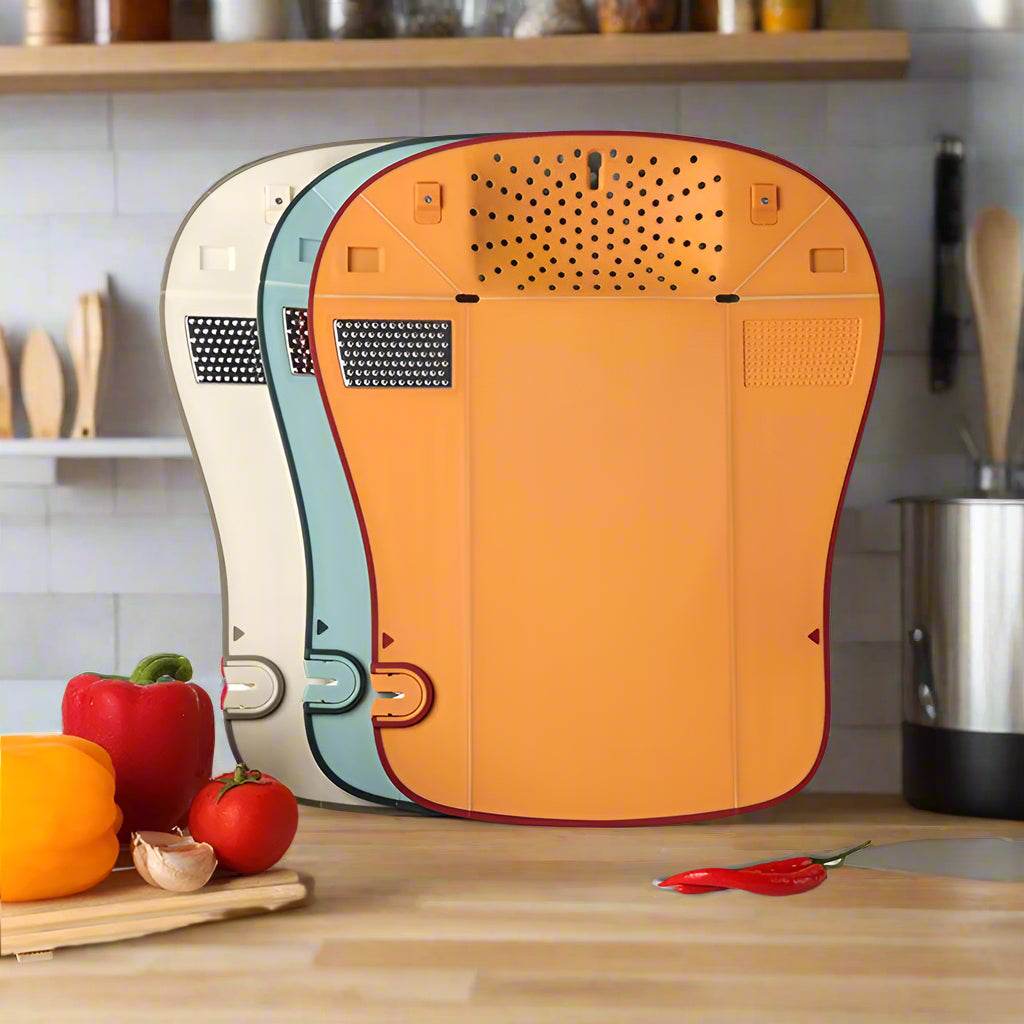 Multifunctional Foldable Cutting Board with Drain