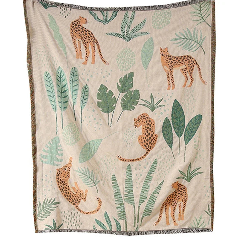 Boho Tassel Throw Blanket