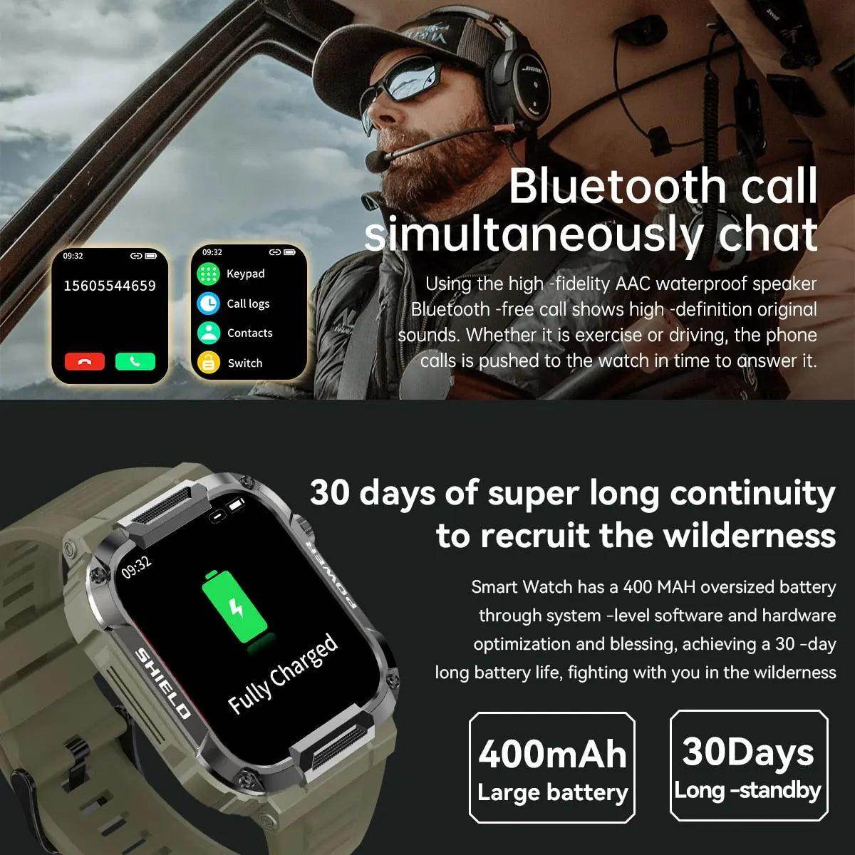 Military Android smartwatch for Men