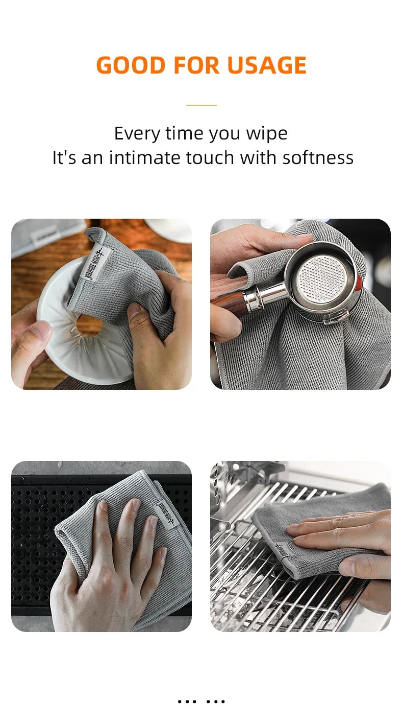 MHW-3BOMBER Coffee Bar Square Towels Barista Cleaning Cloths Professional Espresso Maker Tools Home Kitchen Accessories