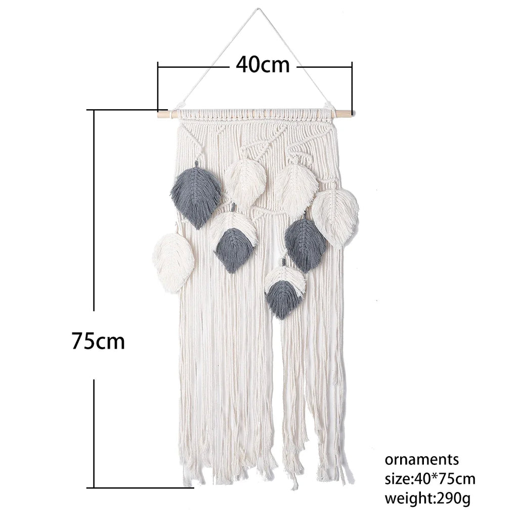 Leaves Hand-Woven Macrame Tapestries