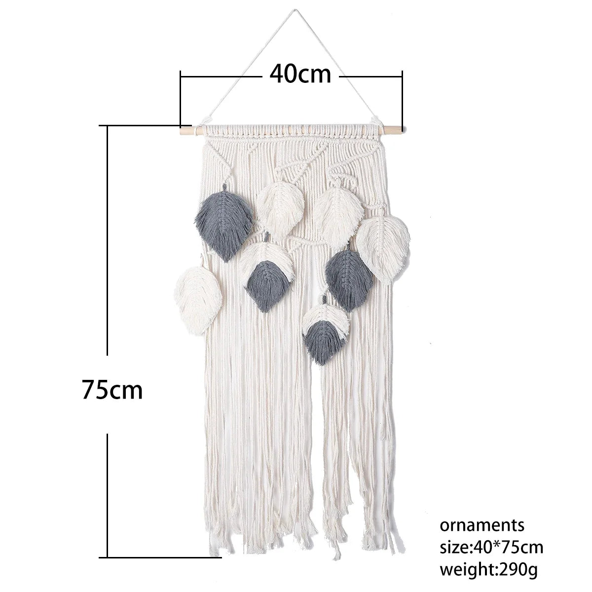 Leaves Hand-Woven Macrame Tapestries