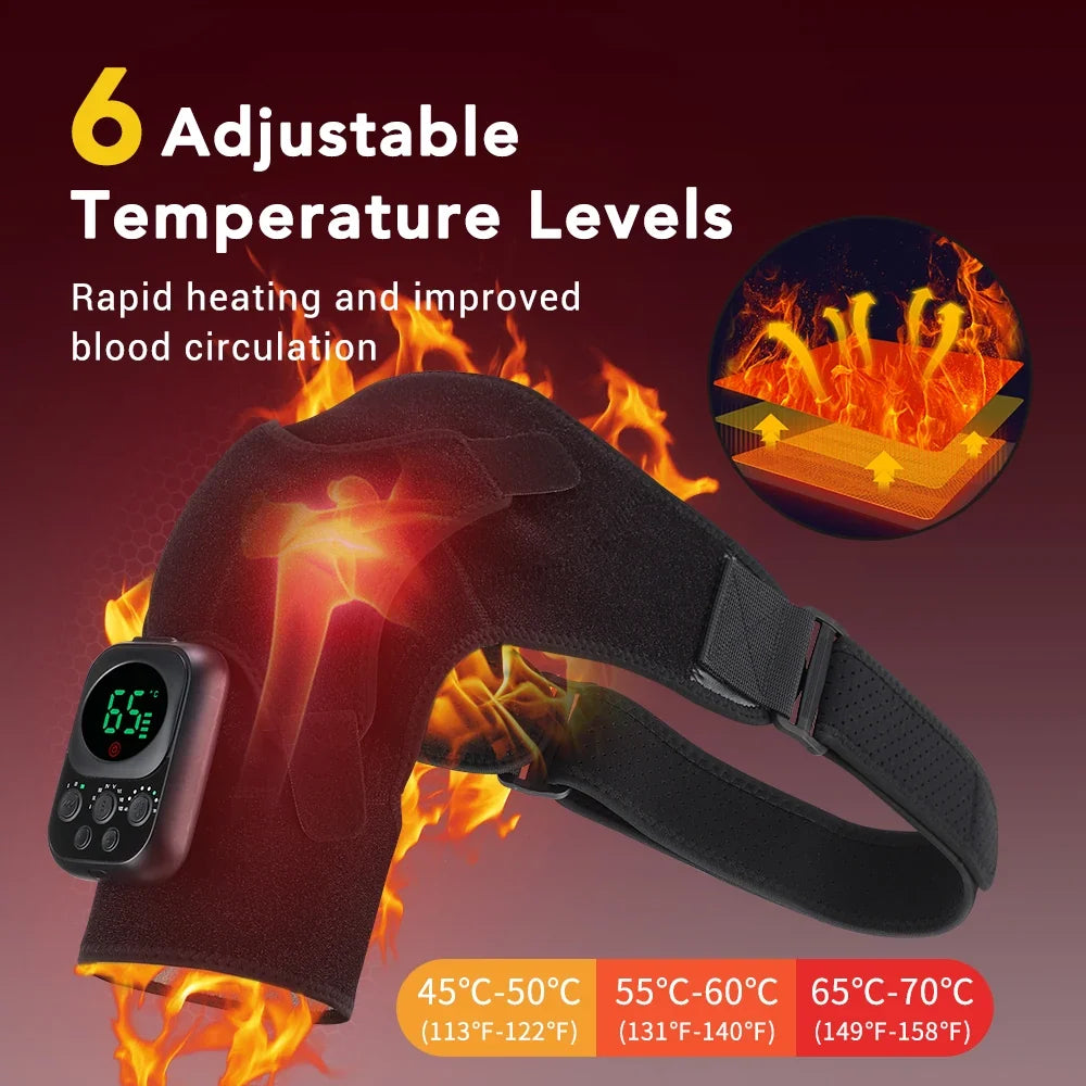 Heating Shoulder Massager with Vibration & App Control